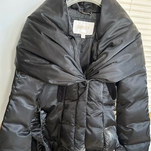 Quilted Black Jacket with buckled belt